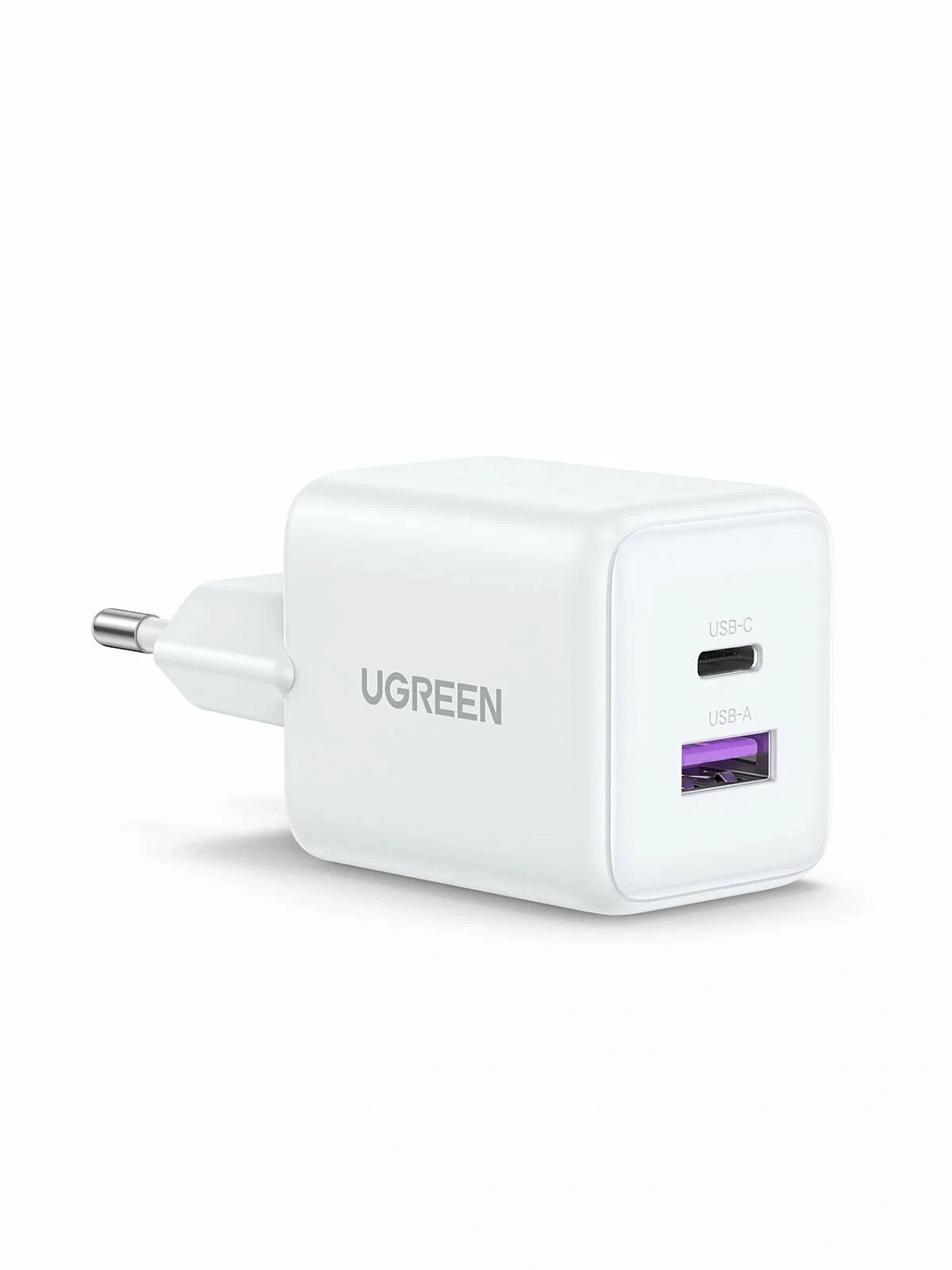65015 Зарядное устройство UGREEN X516 GaN 30W 1xUSB-A, 2-xUSB-C. Цвет: белый
